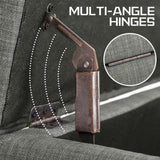 102cm Storage Ottoman Fabric - DARK GREY - Extra Image