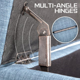 102cm Storage Ottoman Fabric - LIGHT GREY BLUE - Extra Image