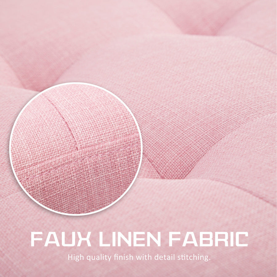 102cm Storage Ottoman Fabric - PINK