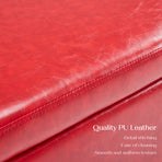 97cm Storage Ottoman PU Leather - RED