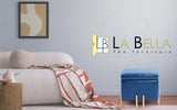 45cm Storage Ottoman Cube PU Leather - BLUE - Front View