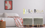 2X 45cm Storage Ottoman Cube PU Leather - GREY