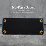 110cm Storage Ottoman Velvet - BLUE - Rear View