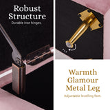 110cm Storage Ottoman Velvet - PINK - Extra Image