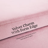 110cm Storage Ottoman Velvet - PINK - Close-Up Angle