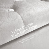132cm Storage Ottoman Arm Velvet - BEIGE - Close-Up Angle