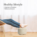 Round Foot Stool - BEIGE