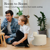 Round Foot Stool - BEIGE - Extra Image