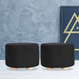 2X Round Foot Stool - BLACK - Extra Image
