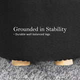 2X Round Foot Stool - BLACK - Extra Image