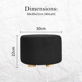 2X Round Foot Stool - BLACK - Extra Image