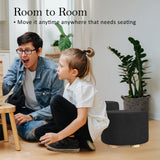 Round Foot Stool - BLACK - Extra Image