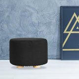 Round Foot Stool - BLACK
