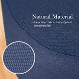 Round Foot Stool - DARK BLUE - Top-Down View