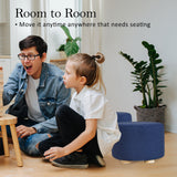 Round Foot Stool - DARK BLUE - Extra Image