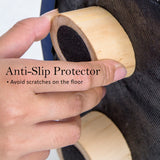 Round Foot Stool - DARK BLUE - Low Angle