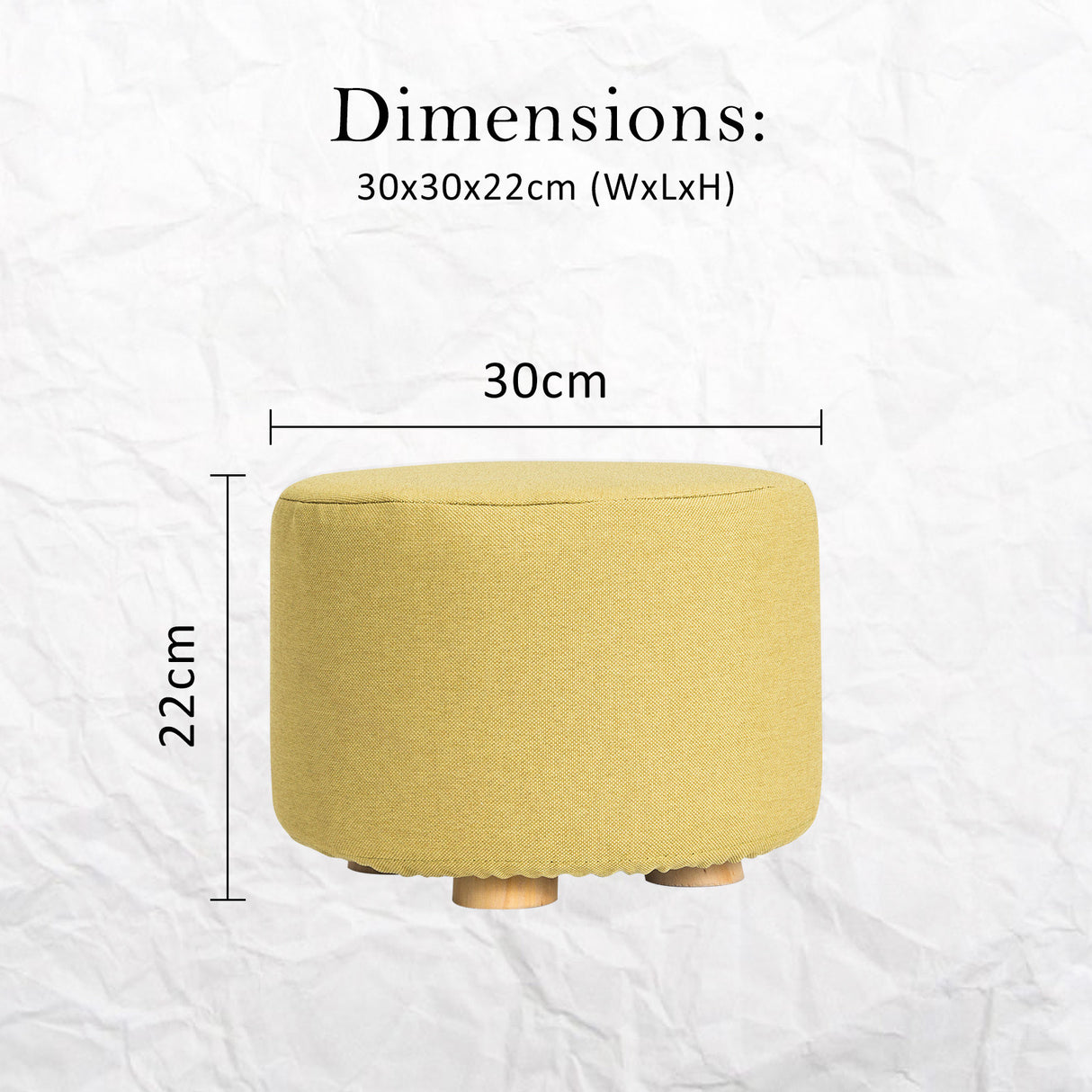 2X Round Foot Stool - MUSTARD YELLOW