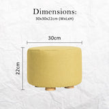 2X Round Foot Stool - MUSTARD YELLOW - Extra Image