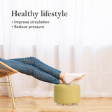 2X Round Foot Stool - MUSTARD YELLOW - Side View