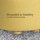 2X Round Foot Stool - MUSTARD YELLOW - Extra Image