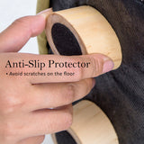 Round Foot Stool - MUSTARD YELLOW - Low Angle