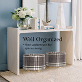 2X Round Foot Stool - LATTICE - Close-Up Angle