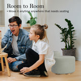 Round Foot Stool - GREY - Extra Image