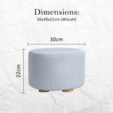 2X Round Foot Stool - LIGHT BLUE - Extra Image