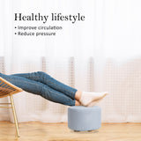 2X Round Foot Stool - LIGHT BLUE - Side View