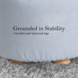 2X Round Foot Stool - LIGHT BLUE - Extra Image