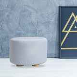 Round Foot Stool - LIGHT BLUE - Extra Image