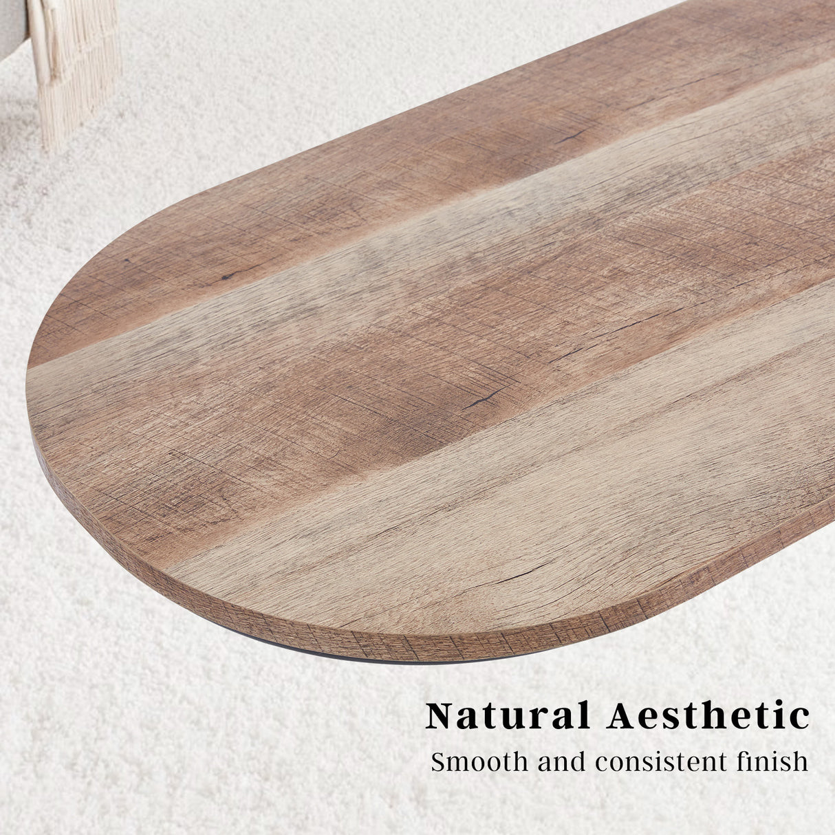 Oval Coffee Table Wood Top - Brown