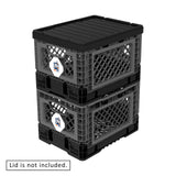 25L Smart Foldable Stackable Crate- Charcoal - 45-Degree Angle