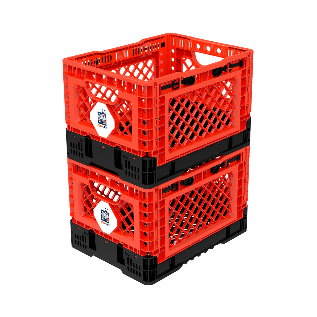 25L Smart Foldable Stackable Crate- Red