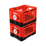 25L Smart Foldable Stackable Crate- Red - Top-Down View