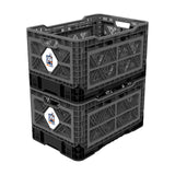 48L Smart Foldable Stackable Crate - Charcoal - Top-Down View