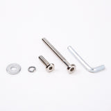 2X Padded Seat Dining Chair - WHITE - Close-Up Angle