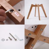 2X Padded Seat Dining Chair - WHITE - Side View