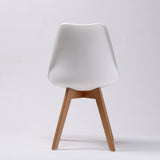 2X Padded Seat Dining Chair - WHITE