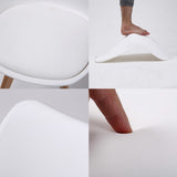 4X Padded Seat Dining Chair - WHITE - Top-Down View