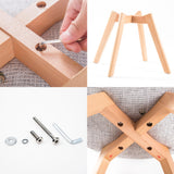 2X Padded Seat Dining Chair Fabric - GREY - 45-Degree Angle