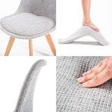 4X Padded Seat Dining Chair Fabric - GREY - Top-Down View