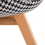 2X Padded Seat Dining Chair Fabric - MULTI - Rear View