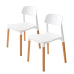 2X Belloch Stackable Dining Chair - WHITE
