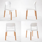 2X Belloch Stackable Dining Chair - WHITE