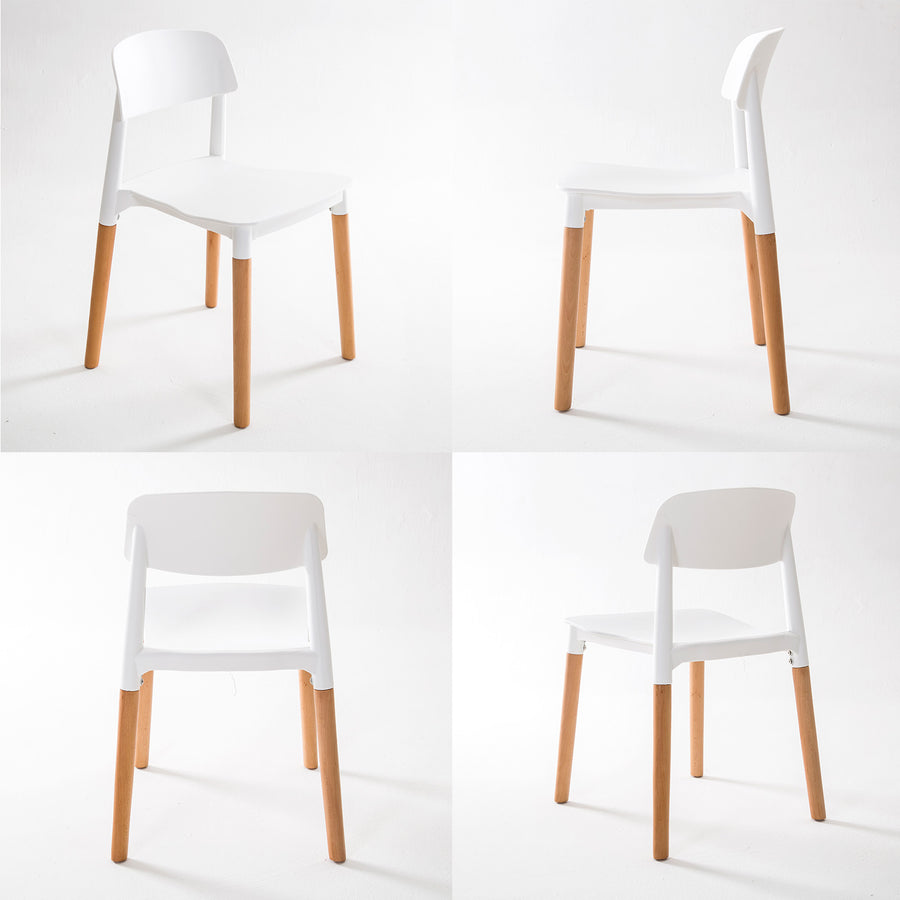 2X Belloch Stackable Dining Chair - WHITE