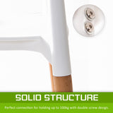 2X Belloch Stackable Dining Chair - WHITE - Rear View