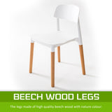 2X Belloch Stackable Dining Chair - WHITE