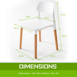 2X Belloch Stackable Dining Chair - WHITE