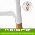4X Belloch Stackable Dining Chair - WHITE